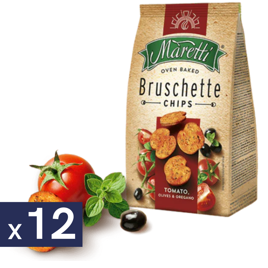 Tostadas Tomate Aceitunas y Orégano Bruschette Maretti Bakery 12 x 140 g
