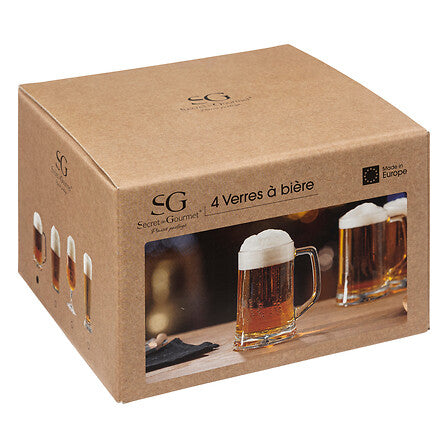 Set Vasos Cerveceros Mug Vidrio SG 4 un