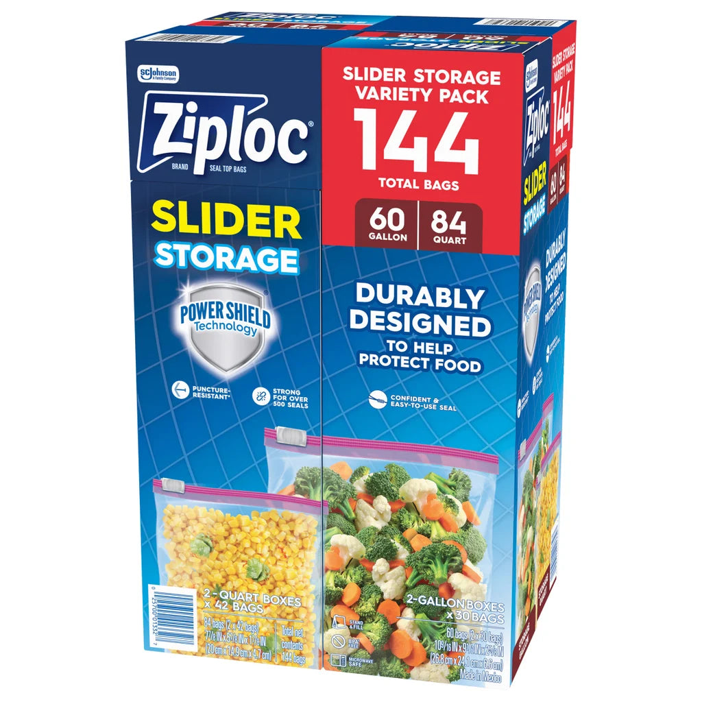 Bolsas Herméticas Variedades Slider Ziploc 144 un