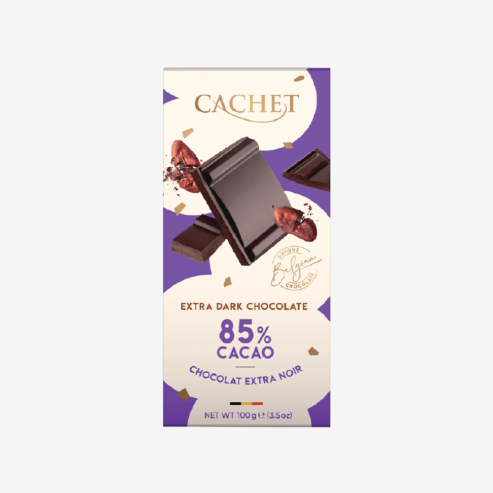 Barra Chocolate Extra Negro 85 Cachet 100 g