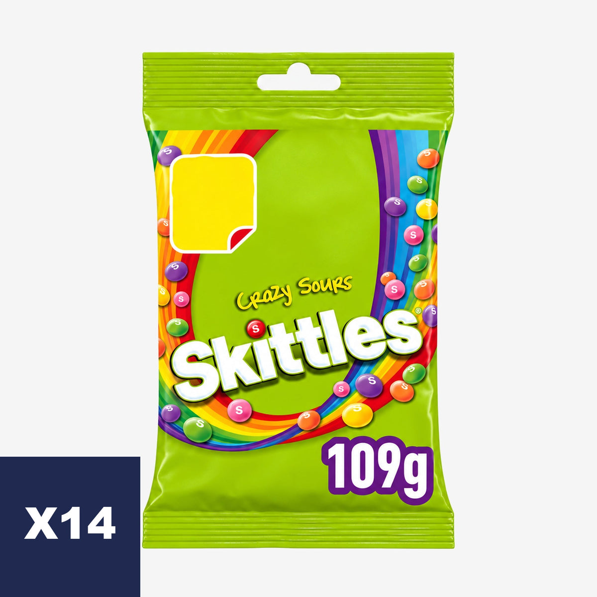 Masticables Crazy Sours Skittles 14 x 109 g