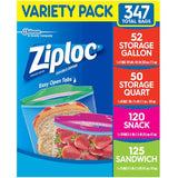 Bolsas Plásticas 4 Variedades Ziploc 347 un