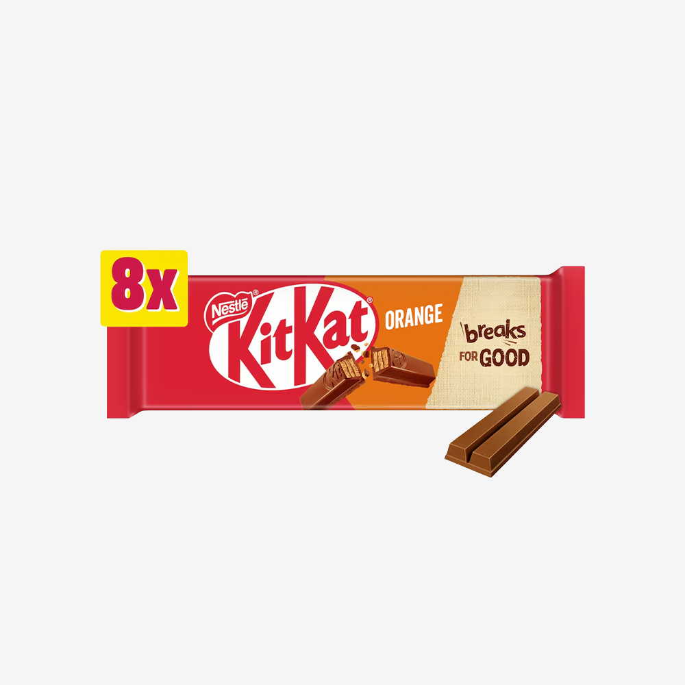 Chocolate Naranja 2 Fingers 8 Pack Kit Kat 165,6 g