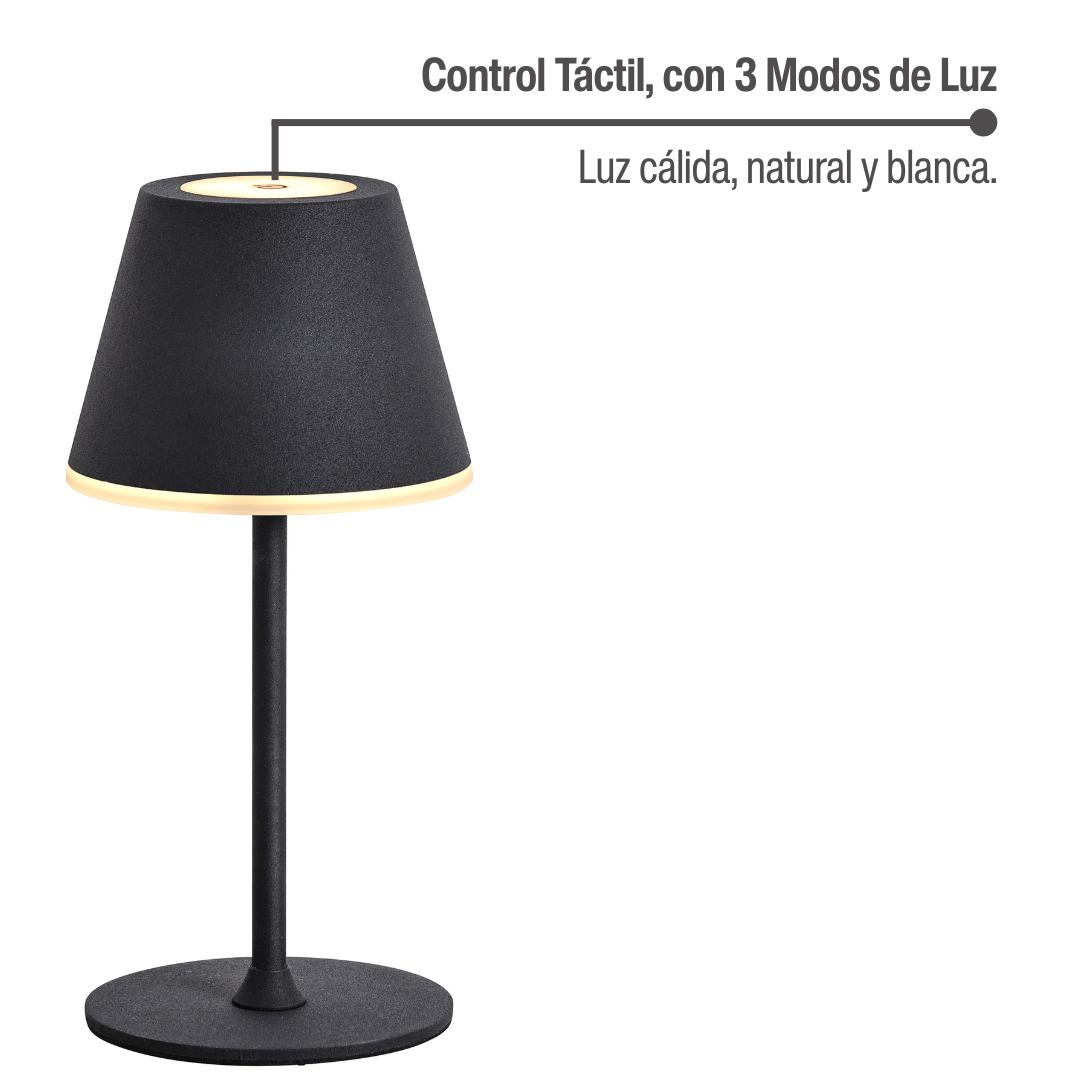 Lampara de Mesa LED Táctil Inalámbrica Recargable Home Logics 1 un