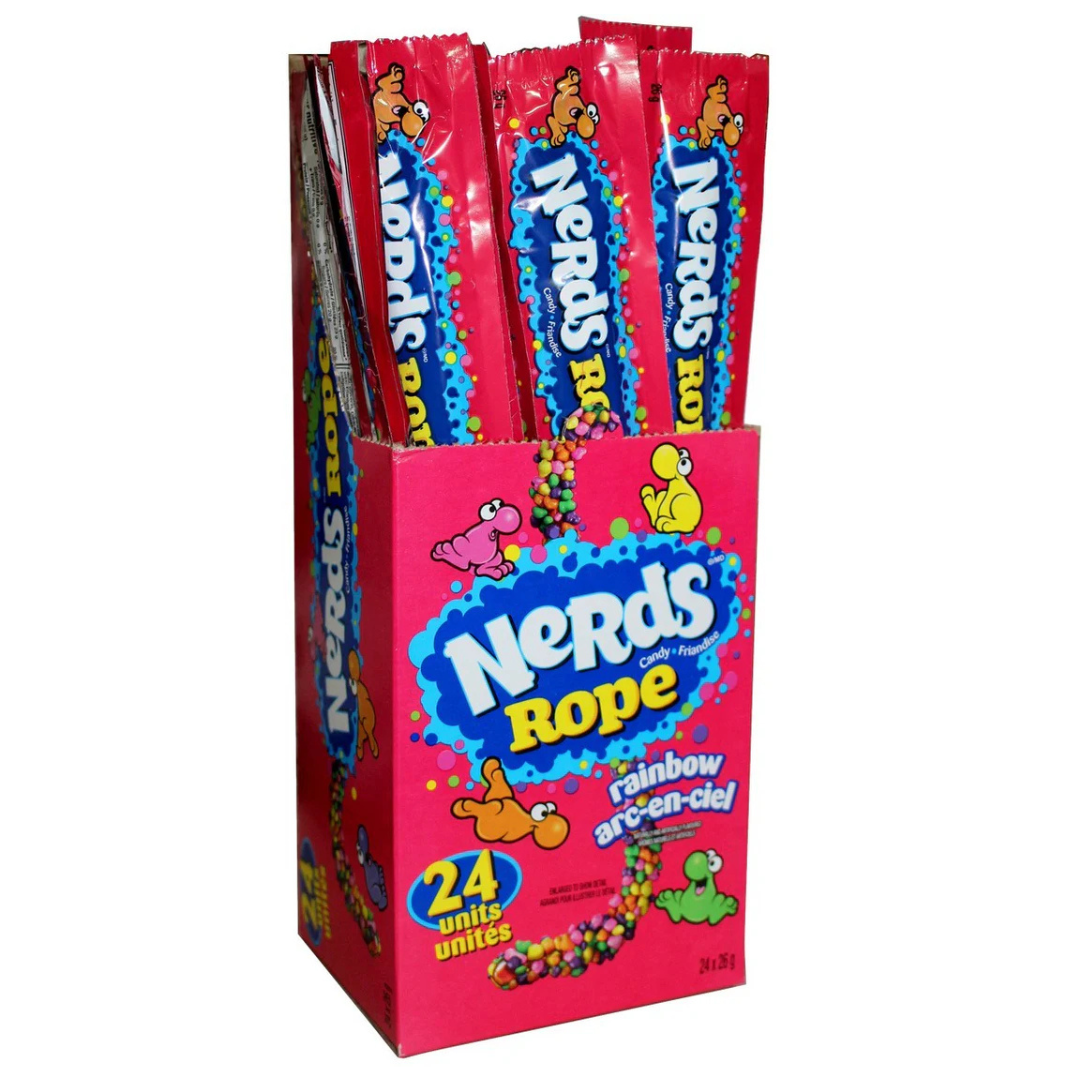 Masticables Rope Rainbow Nerds 24 un x 26 g