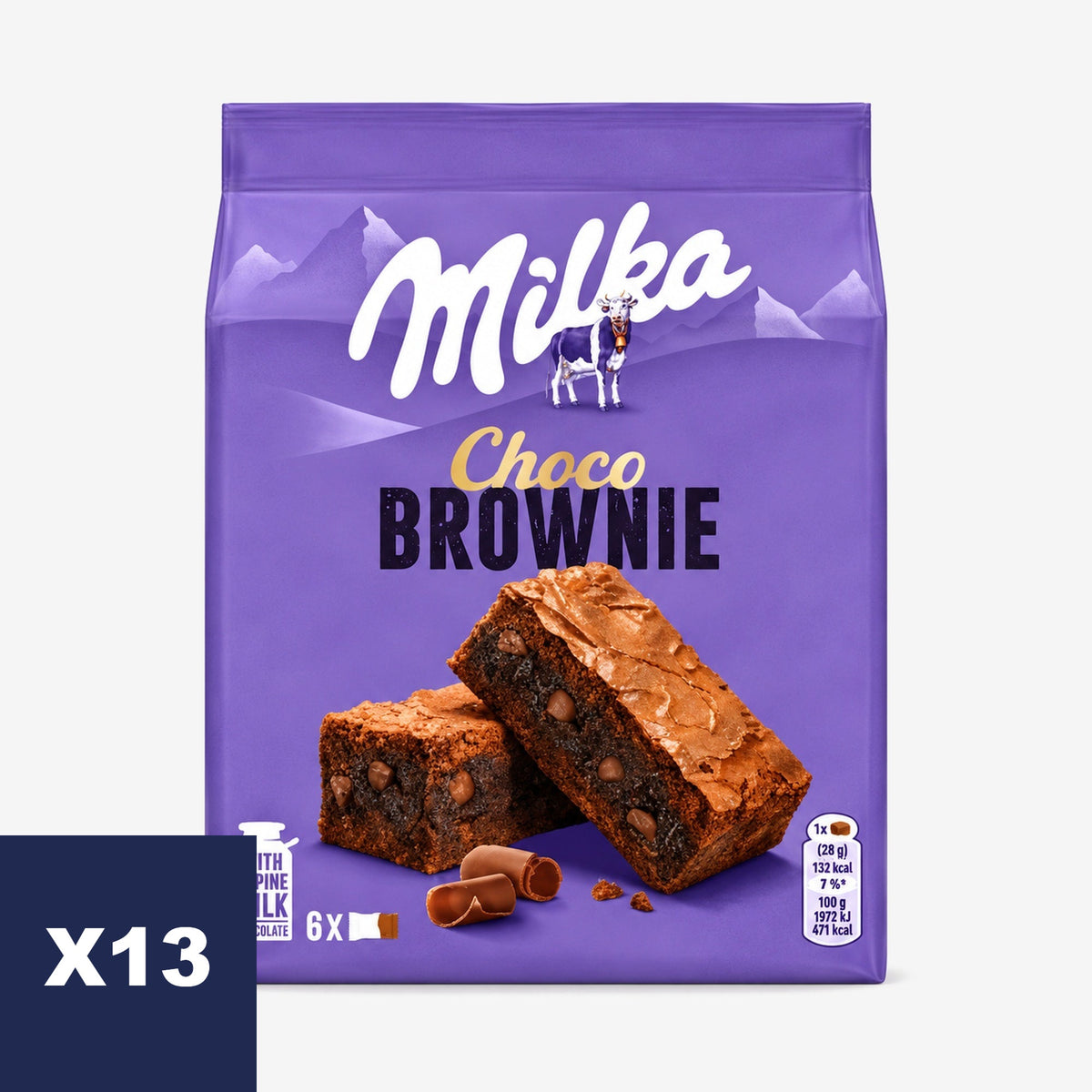 Brownie de Chocolate Milka 13 x 150 g