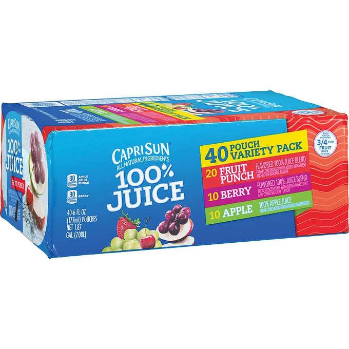 Jugo en Pouch Variedades Capri Sun 40 un x 177 ml