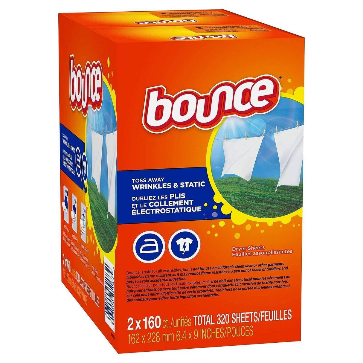 Hojas Suavizantes para Secadora Bounce 320 un