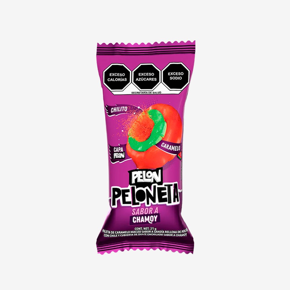 Chupetes Peloneta Chamoy Sandía Pelon 21 g