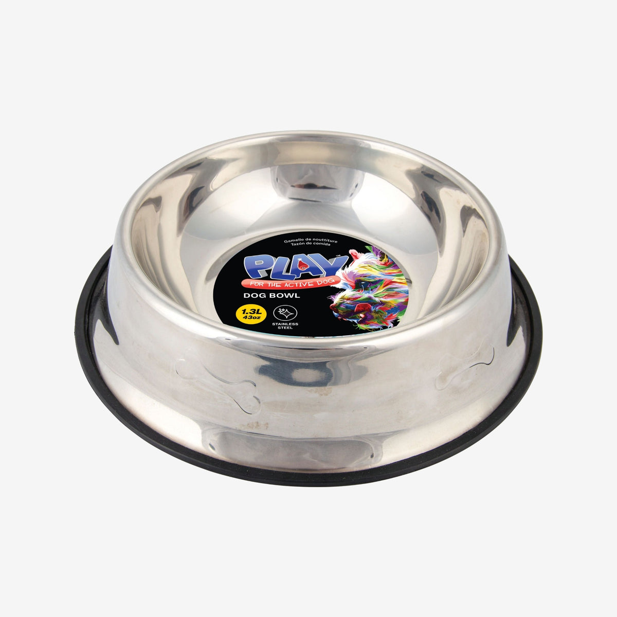 Plato para Mascota Acero Inoxidable 1,3 L 1 un