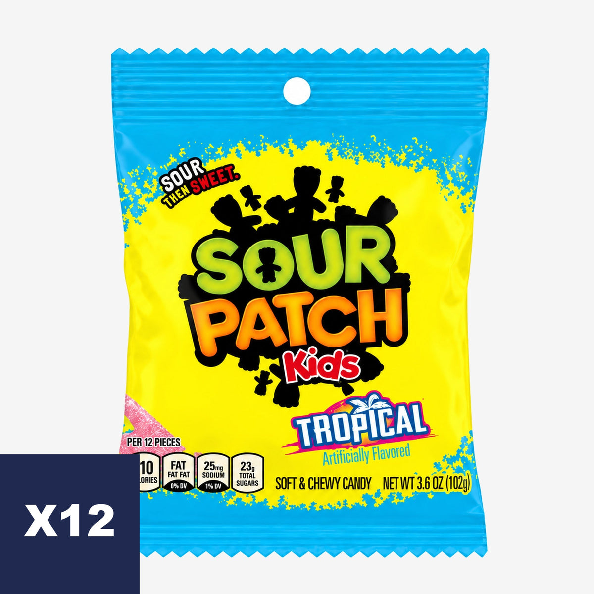 Gomitas Tropical Sour Patch Kids 12 X 102 g
