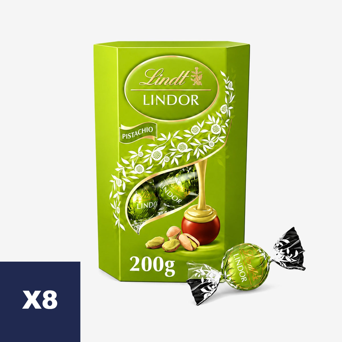 Chocolate Trufas Pistacho Lindt 8 x 200 g