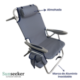 Silla de Playa Alta Navy Blue Sunseeker 1 un