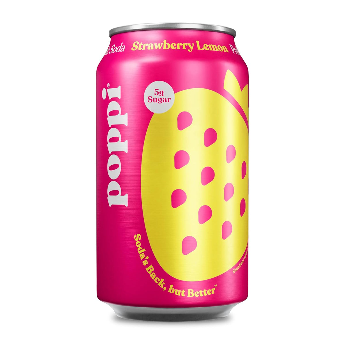 Bebida Prebiotic Strawberry Lemon Lata Poppi 355 ml