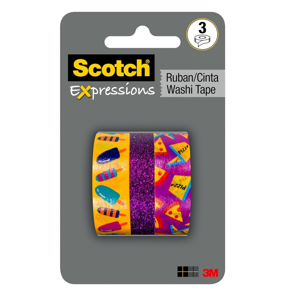 Set 3 Cintas Adhesivas Washi Expressions 3M Scotch 1 un