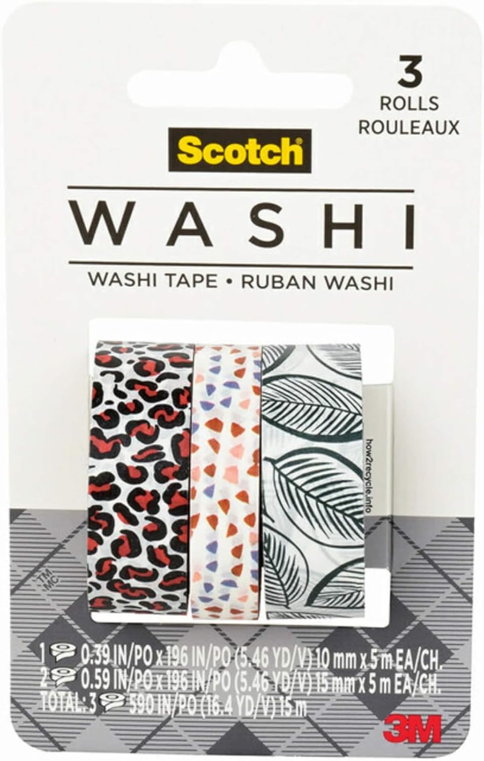 Set 3 Cintas Washi Tape Jungla 3M 1 un