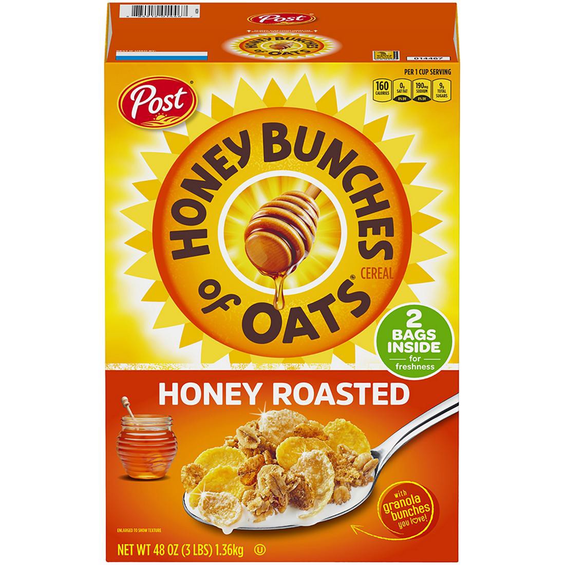 Cereal Honey Bunches of Oats Honey Roasted Post 2 un x 680 g