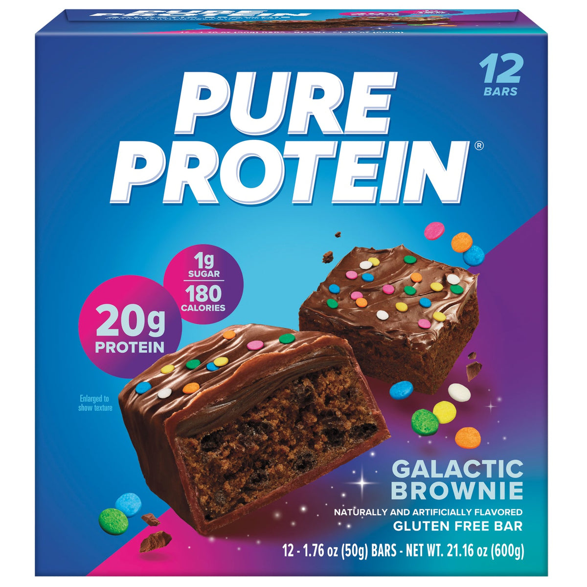 Barrita de Proteína Galactic Brownie Pure Protein 12 x 50 g