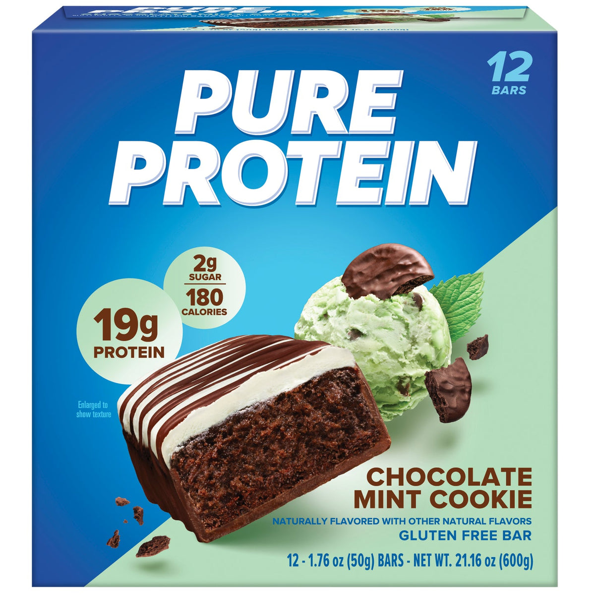 Barrita de Proteína Chocolate Mint Cookie Pure Protein 12 x 50 g