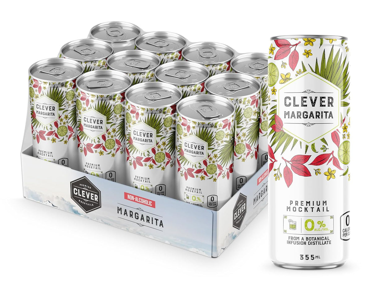 Bebida Mocktail Margarita Lata Clever 12 x 355 ml