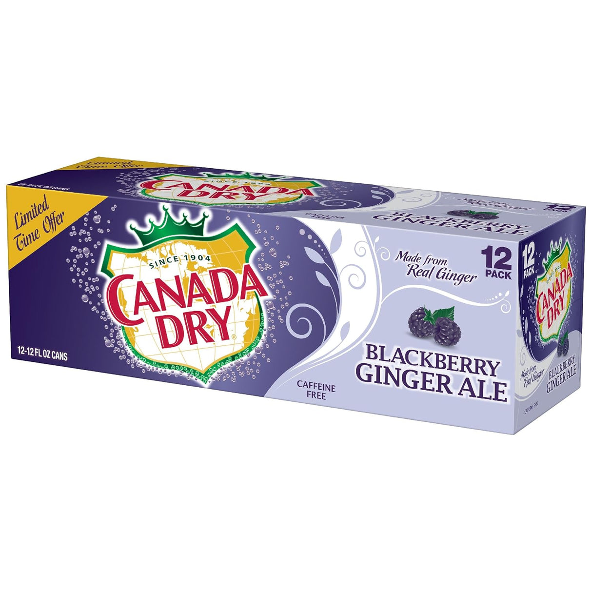 Bebidas Ginger Ale Blackberry Lata Canada Dry 12 x 355 ml