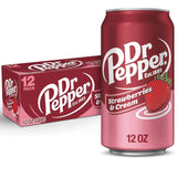 Bebida Frutilla Crema Lata Dr. Pepper 12 un x 355 ml