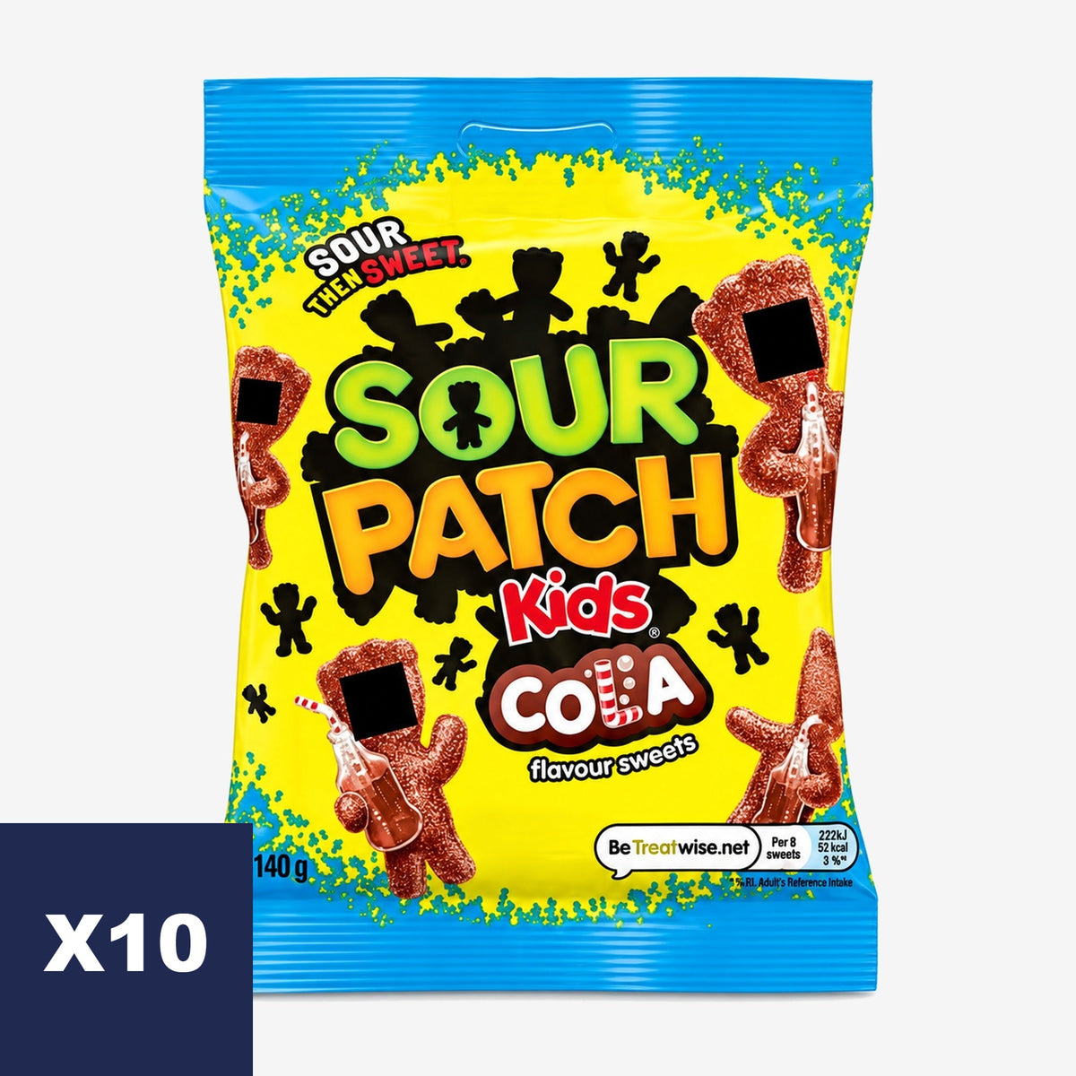 Gomitas Cola Sour Patch Kids 10 x 130 g