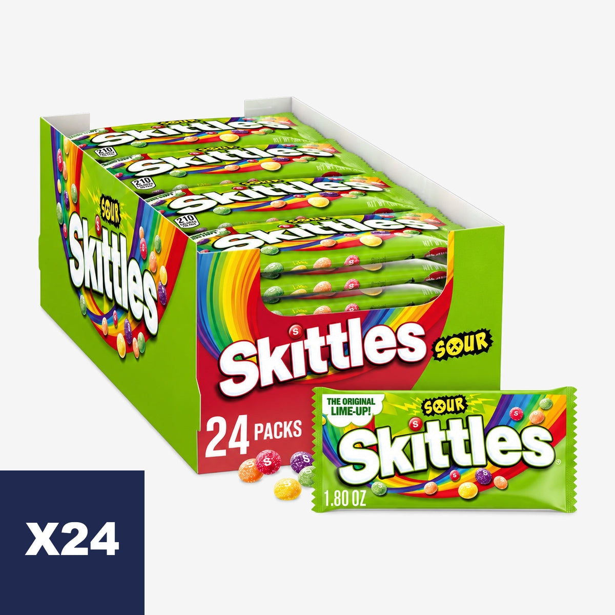 Masticables Sours Singles Skittles 24 x 51 g