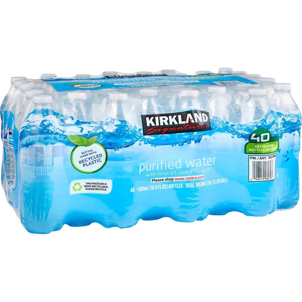 Agua Purificada Kirkland 40 un x 500 ml