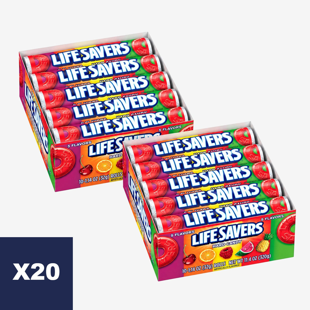 Caramelos Frutas Caja Lifesavers 20 un x 32 g