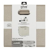 Caja Almacenamiento Linen Beige 31 x 31 cm 5five 1 un