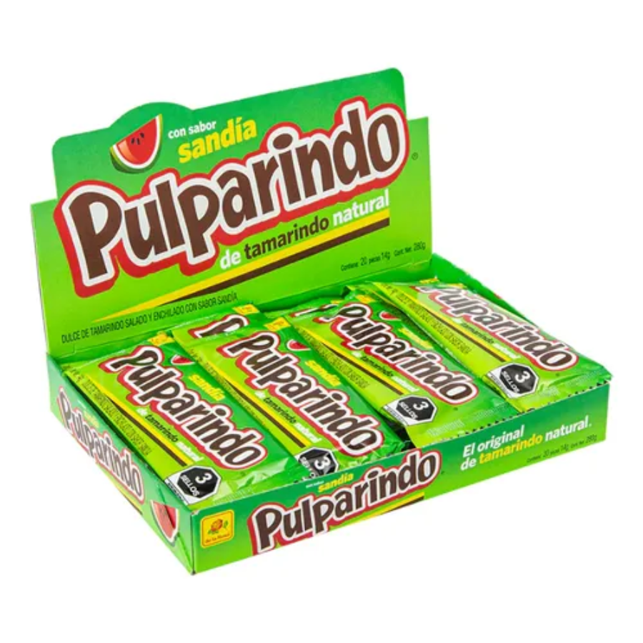 Masticables Pulparindo Sandía De la Rosa 20 un x 14 g