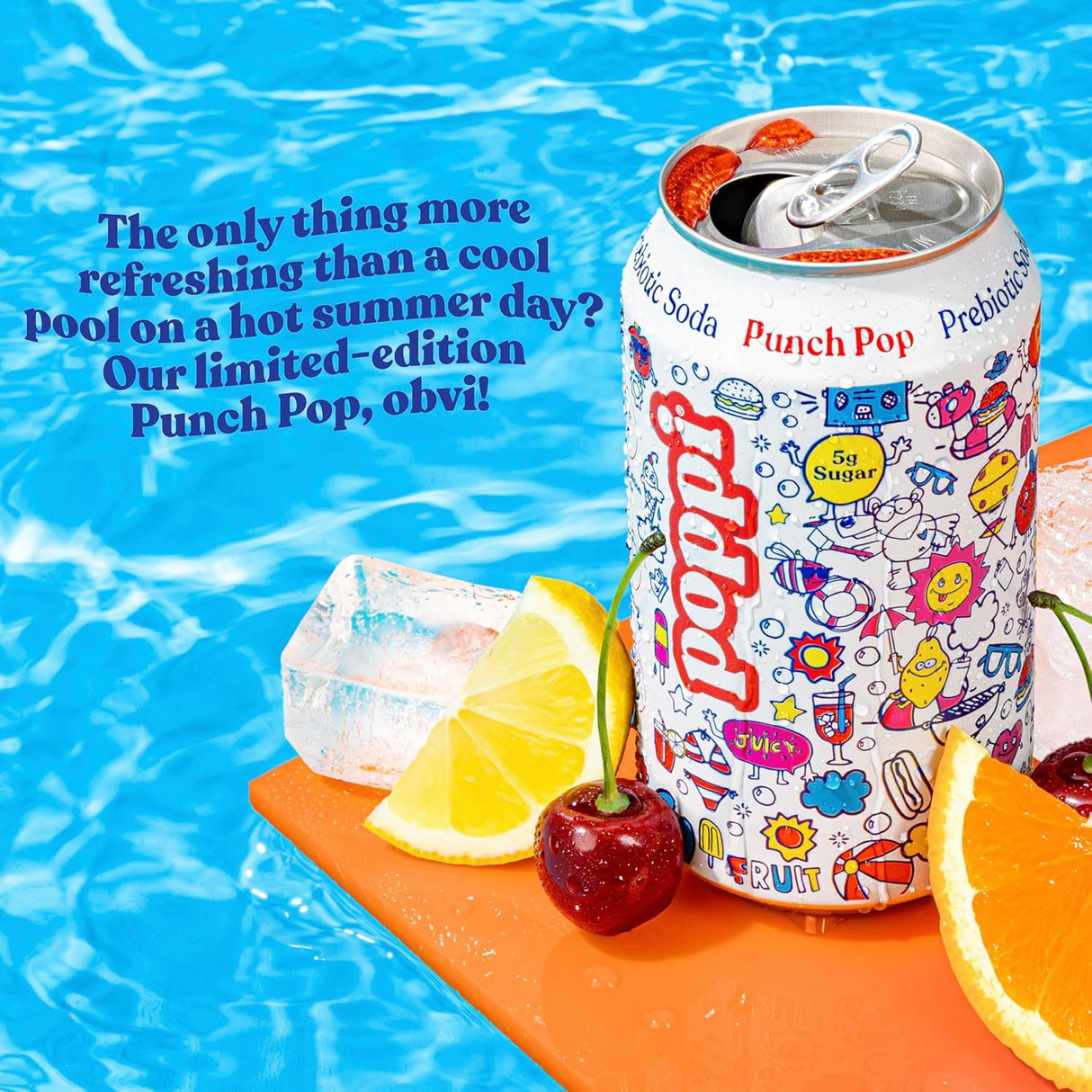 Bebida Prebiotic Punch Pop Lata Poppi 12 x 355 ml