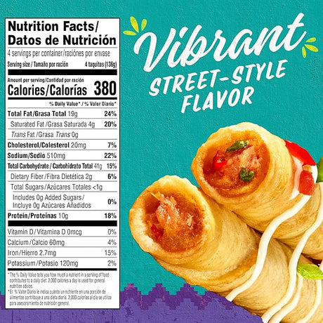 Taquitos Pollo Queso Delimex 544 g