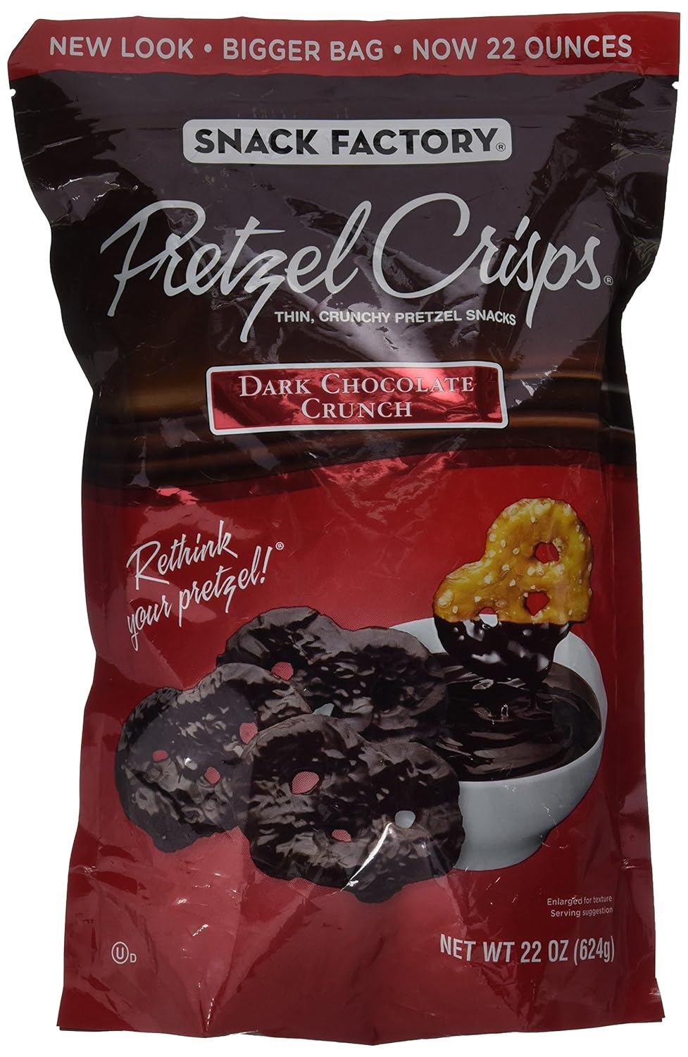 Pretzels Chocolate Negro Snack Factory 624 g