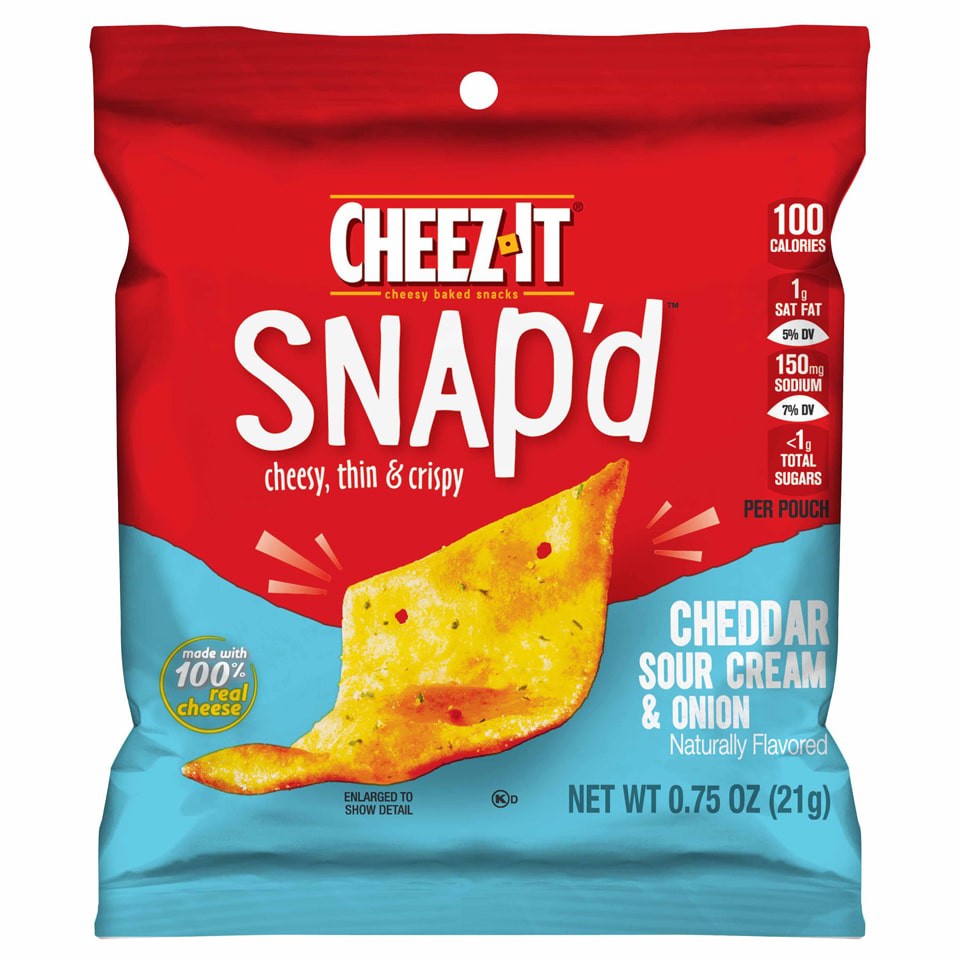 Galletas Snap'd Queso y Cebolla Cheez-It 21 g