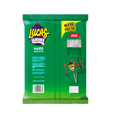 Chupetes Lenwas Sandía Lucas 40 x 14 g