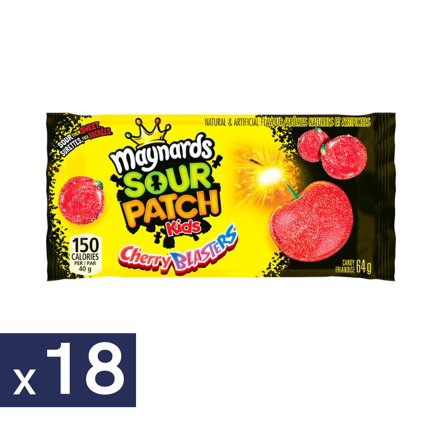 Gomitas Sour Patch Kids Cherry Blasters Maynards 18 x 64 g