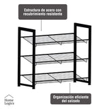 Rack Organizador Zapatos 3 Niveles Acero Home Logics 1 un