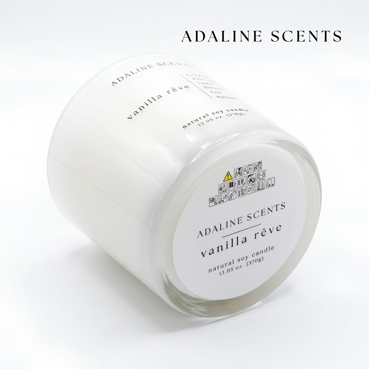 Vela Soja Vanilla Rêve 370 g Adaline Scents 1 un