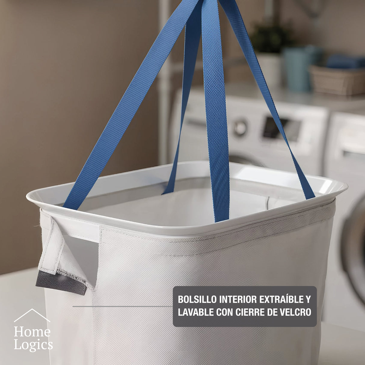 Canasto para Ropa Sucia 60L Home Logics 1 un