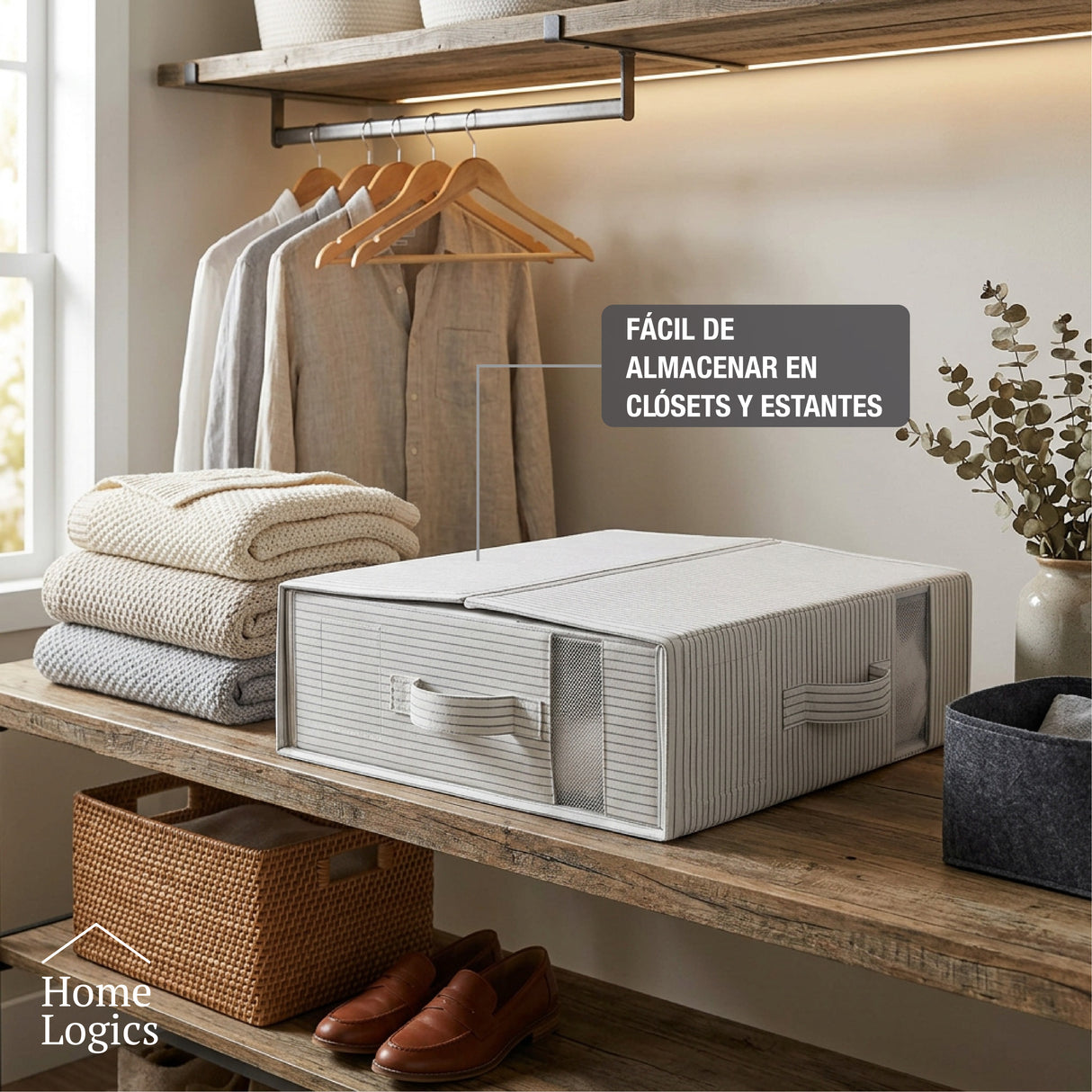 Caja Organizadora para Sábanas 11,5x38x33 cm Home Logics 1 un
