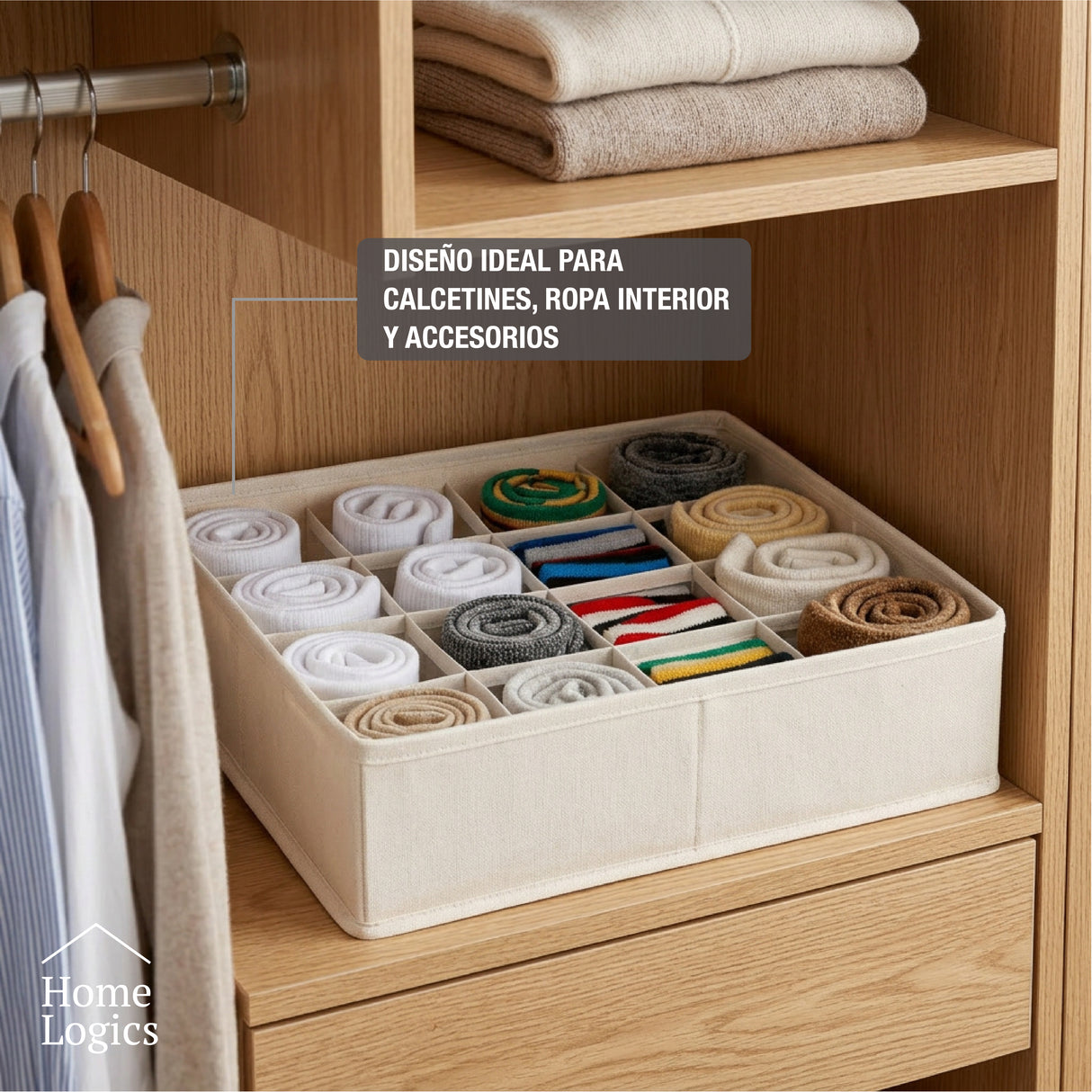 Organizador de 16 Compartimentos Home Logics 1 un