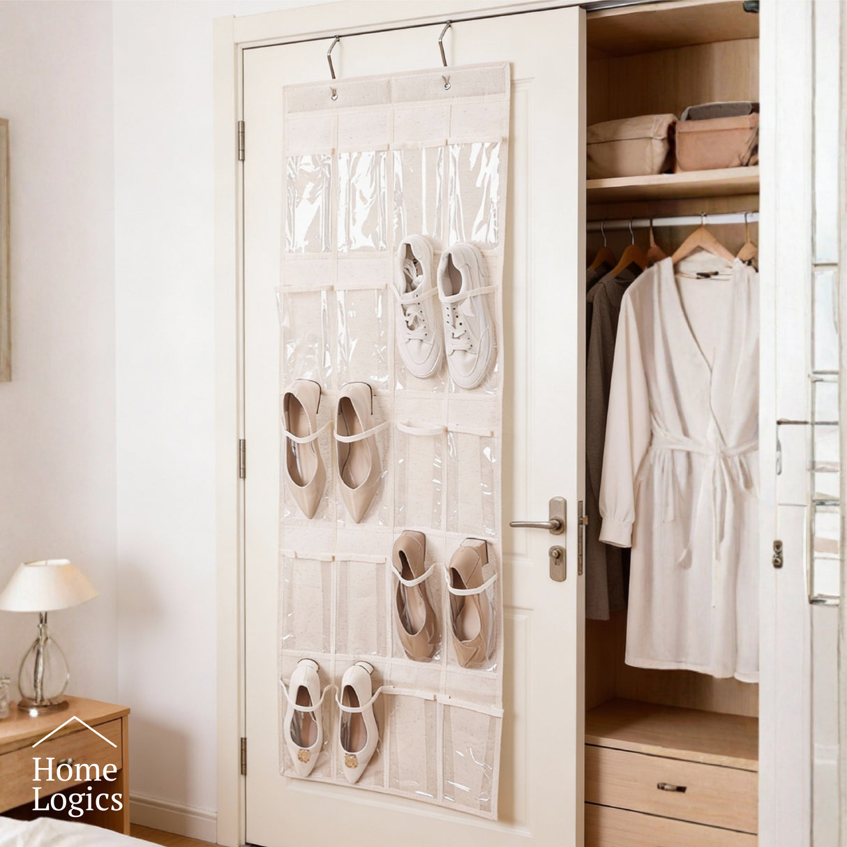Organizador Colgante para Zapatos 20 Compartimentos Home Logics 1un