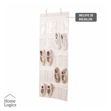 Organizador Colgante para Zapatos 20 Compartimentos Home Logics 1un