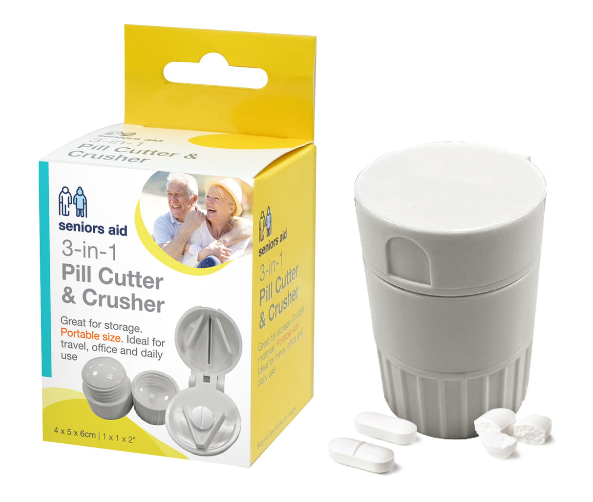 Cortador y Triturador de Pastillas 3 en 1  1 un
