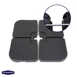 Set Quitasol de Terraza Cuadrado Aluminio Santorini 3M 360° Canberra 1 un con Base Plástica