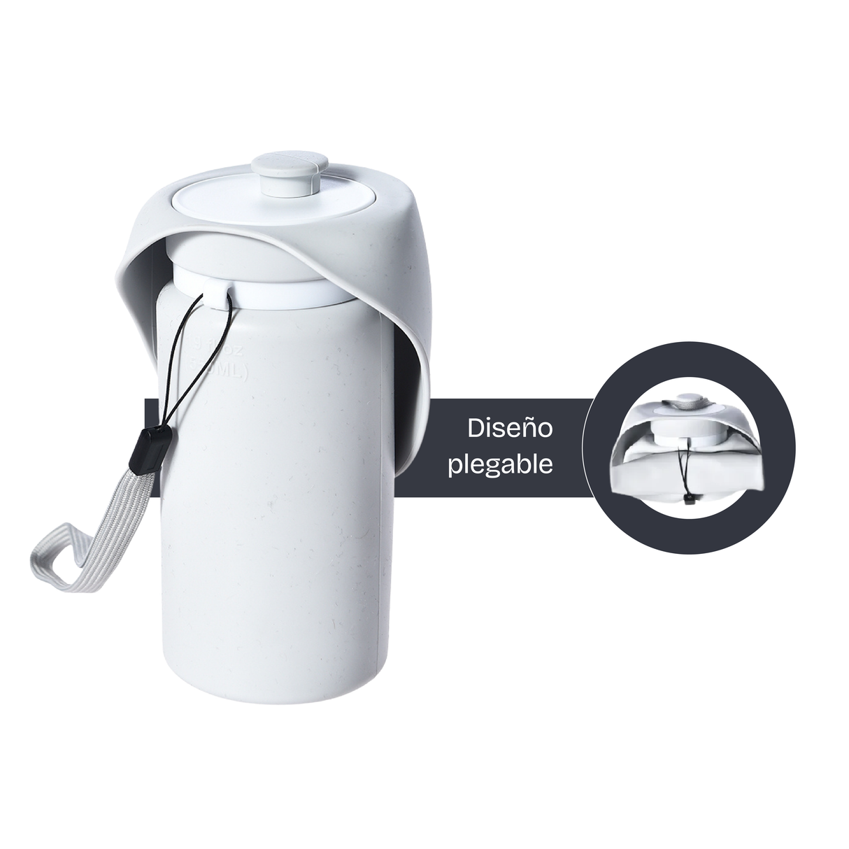 Botella de Agua Plegable para Mascotas 550 ml