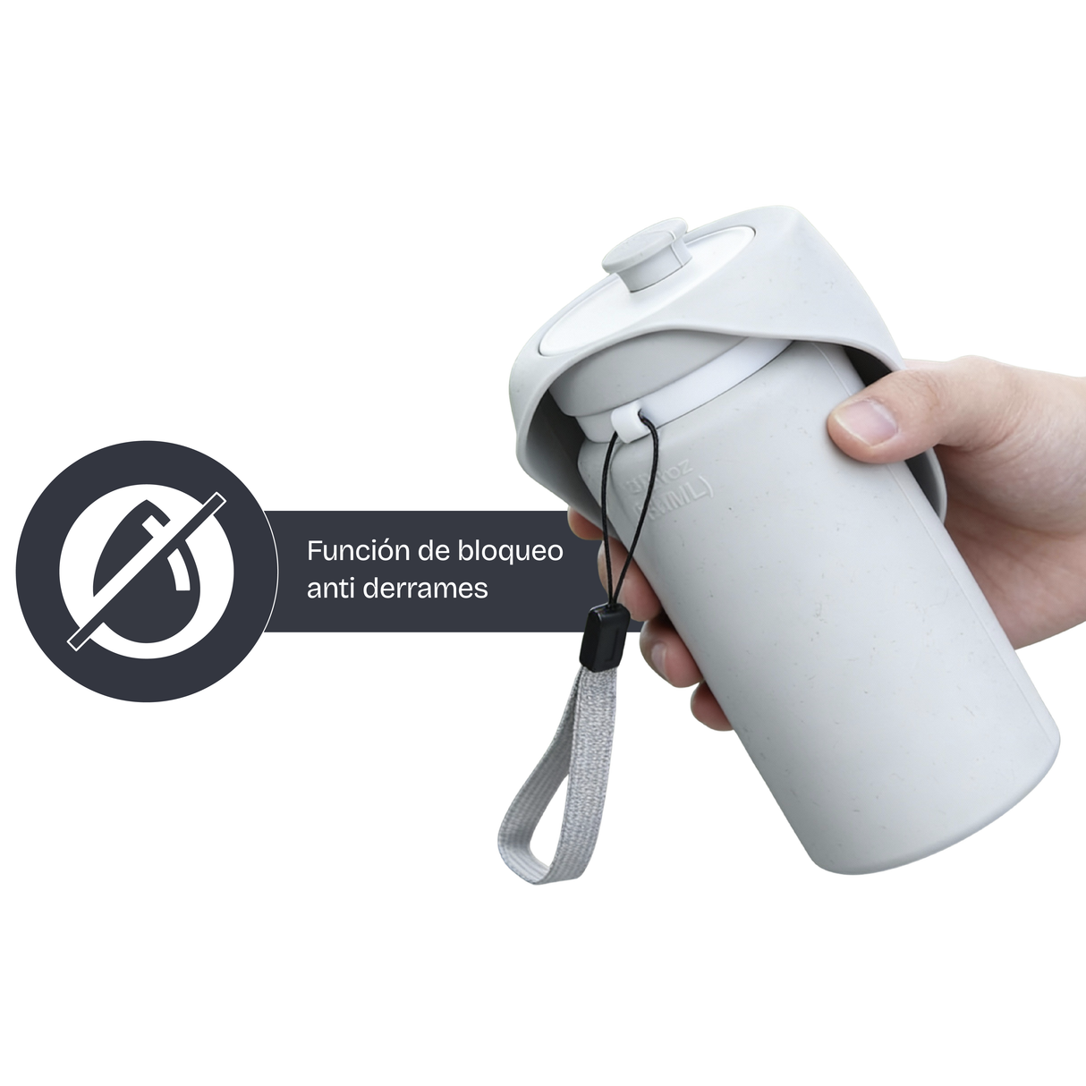 Botella de Agua Plegable para Mascotas 550 ml