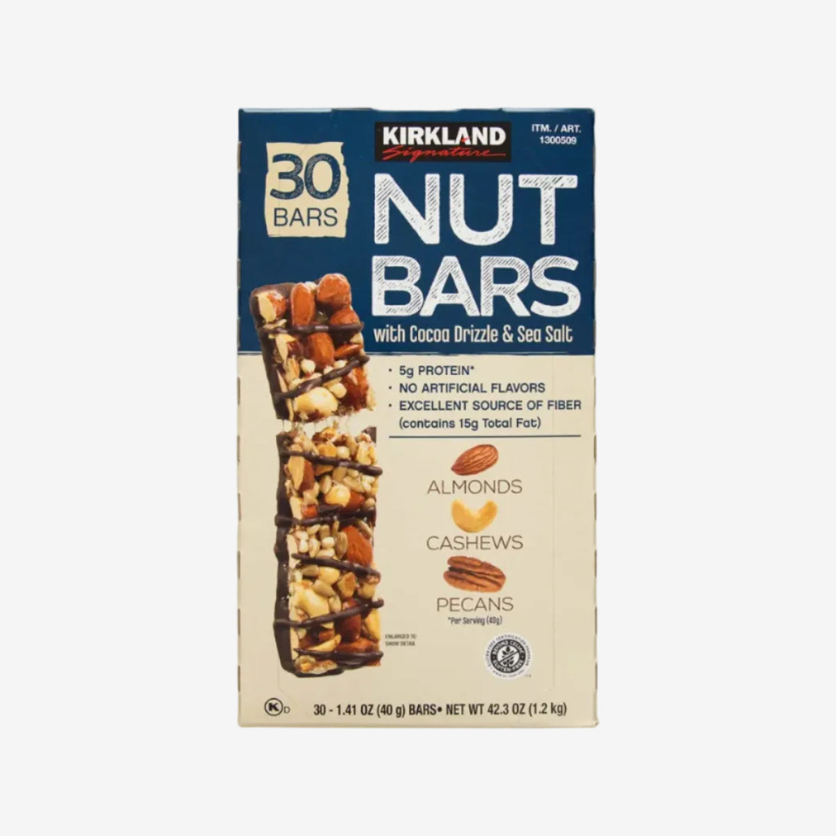 Barritas de Frutos Secos Kirkland 30 un x 40 g